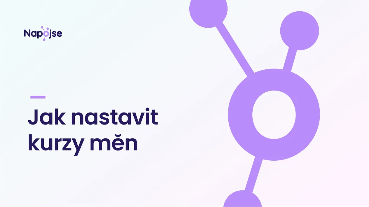 Nastavení měn a kurzů