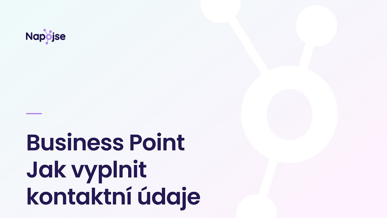 Jak vyplnit kontaktní údaje